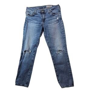 AG Jeans Adriano Goldschmied Women’s 28R Denim Light Wash distressed AG-ED Denim